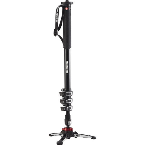 Manfrotto XPRO aluminium 4 section fluid video monopod, FLUIDTECH base (MVMXPROA4)