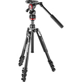 Manfrotto 290 light aluminium tripod with befree live fluid video head